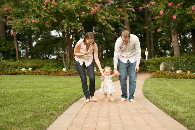 Whole Family Walking